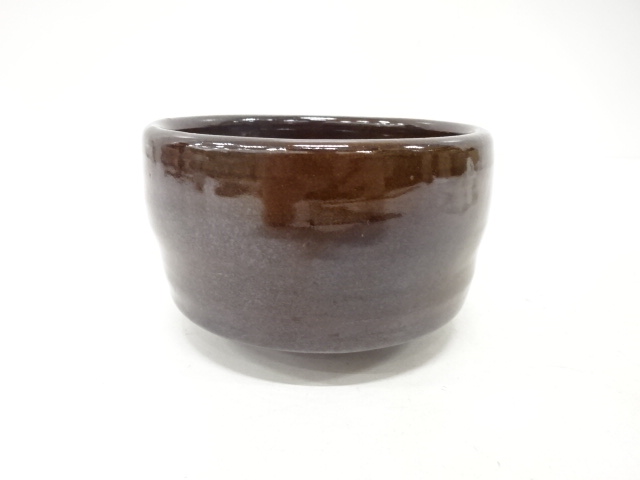 JAPANESE TEA CEREMONY / TEA BOWL CHAWAN / CARAMEL GLAZE / ARTISAN WORK